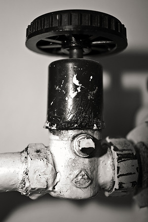 "black & white", details, home, house, pipe, structure, tool, valve