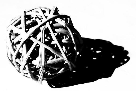 Straw, ball, "black & white", game, geometry, highlights, home, house, object, shade.
