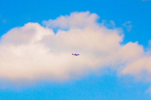 Plane, "blue sky", cloud, details, jet, sky, southwest, structure, sunlight, wind