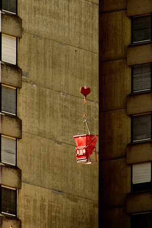 Concrete, architectural, cement, city, crane, red, skyscraper, structure