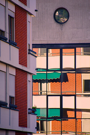 Windows, architectural, balcony, buildings, mirrors, reflections, skyscrapers, structure