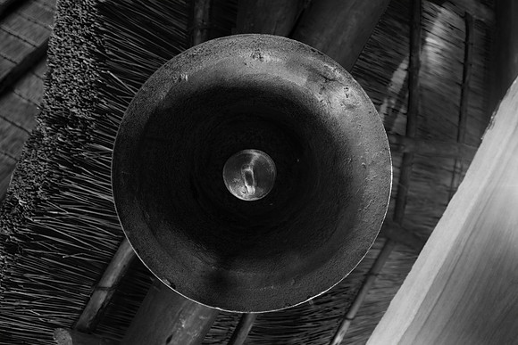 Bell, macro, artistic, "black & white", church, details, structure