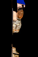 Highlights, alley, bricks, shades, structures, windows