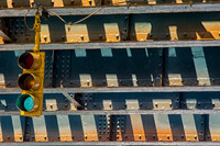 "green light", prospective, constructions, skyscraper, " New York", buildings, architecture, details, Highlights, shade, crane, carpenters, sky, scenic, details, lines, curves, geometric, beams, under