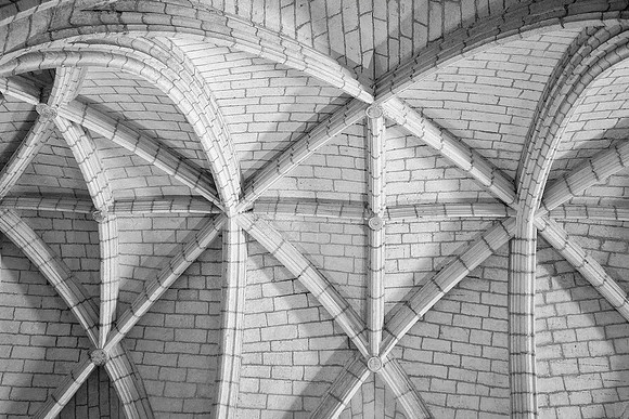 arches, architectural, "black & white", bricks, building, cathedral, church, details, lines, structure