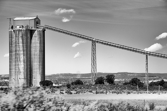 coal, slide, Arizona, architecture, structure, details, beams, sky, clouds