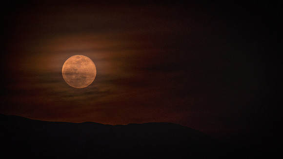 Moonrise Over Mesquite Dunes