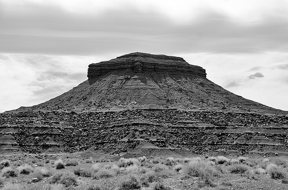 hill, mountain, "black & white", scenic, artistic, nature, rocks, sky, clouds