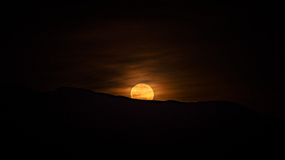 Moonrise Over Mesquite Dunes