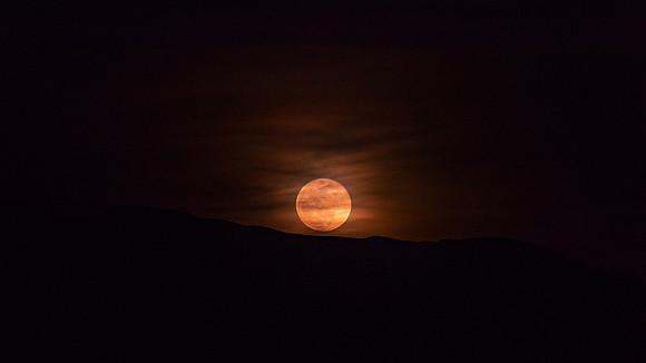 Moonrise Over Mesquite Dunes