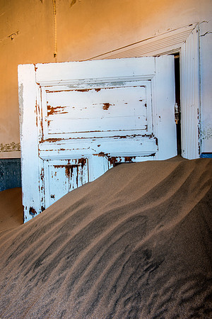 Africa, Bertazzoni, Kolmanskop, Luderitz, Namibia, Nikon, building, cable, colony, colors, concrete, corridor, desert, details, diamonds, door, door, "ghost town", hospital, house, interior, mine, pai