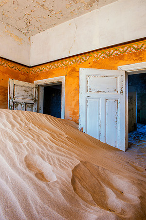 Africa, Bertazzoni, Kolmanskop, Luderitz, Namibia, Nikon, building, cable, colony, colors, concrete, corridor, desert, details, diamonds, door, door, "ghost town", hospital, house, interior, mine, pai