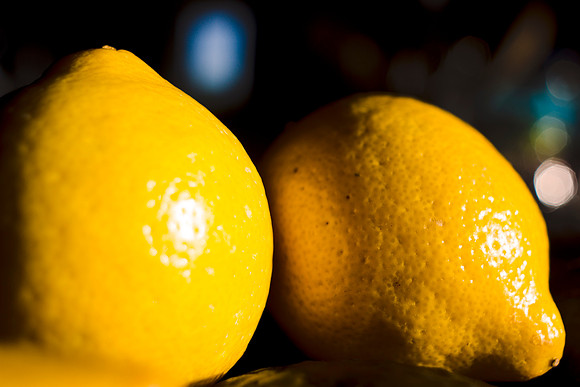 Lemons, brightness, highlight, juice, kitchen, reflection, yellow