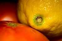 Lemon, details, juice, kitchen, macro, red, tomato, yellow