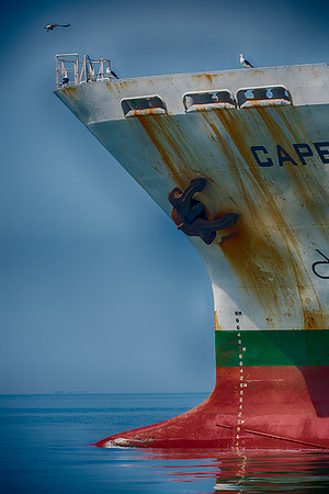 Bertazzoni, HDR, Namibia, Nikon, abstract, artistic, "big boat", boat, colors, container, details, floating, ocean, pipe, scenic, sea, smoke, structure, tower, bow, stern, ocean