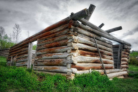 Bertazzoni, "Grand Teton", HDR, Nikon, artistic, "black & white", building, details, details, highlights, logs, "old cabin", shades, sky, structure, village, windows, wood