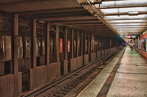 underground, HDR, " New York", colors, details, structures, transportation, lights, subway