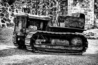 "black & white", crawler, equipment, hdr, "old crawler", structure, tool, working
