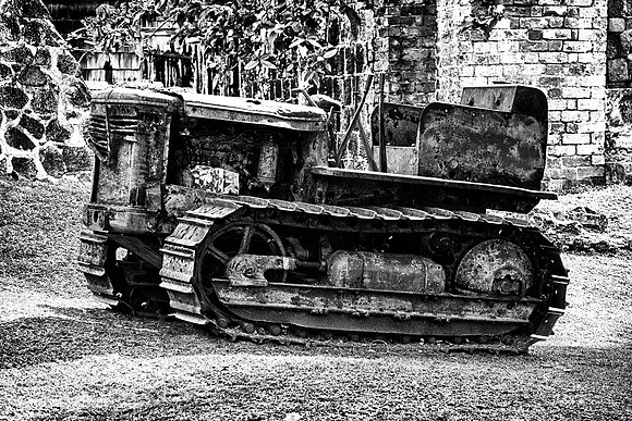 "black & white", crawler, equipment, hdr, "old crawler", structure, tool, working